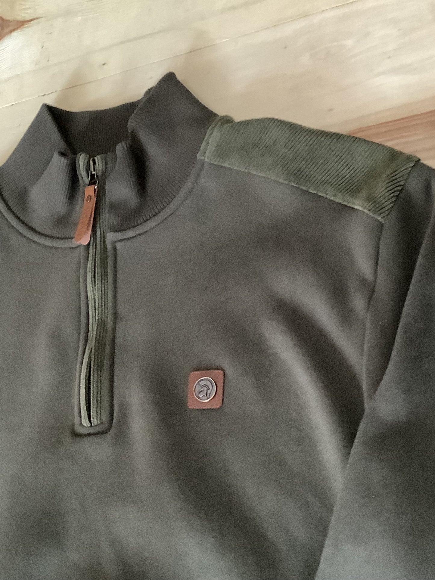 Trojan 1/4 Zip Cord Trim Sweat