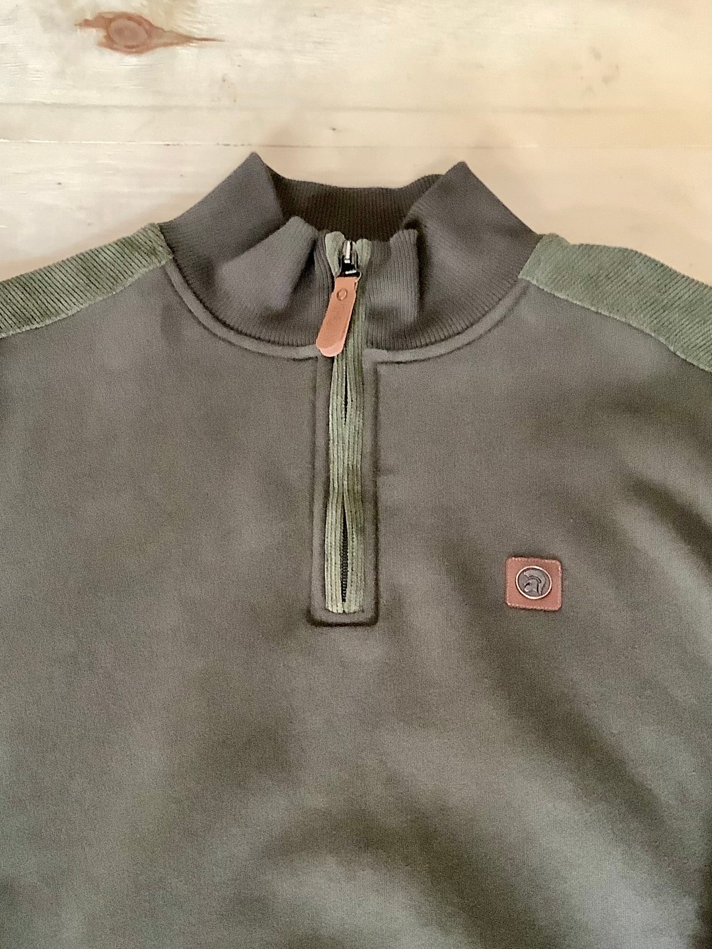 Trojan 1/4 Zip Cord Trim Sweat