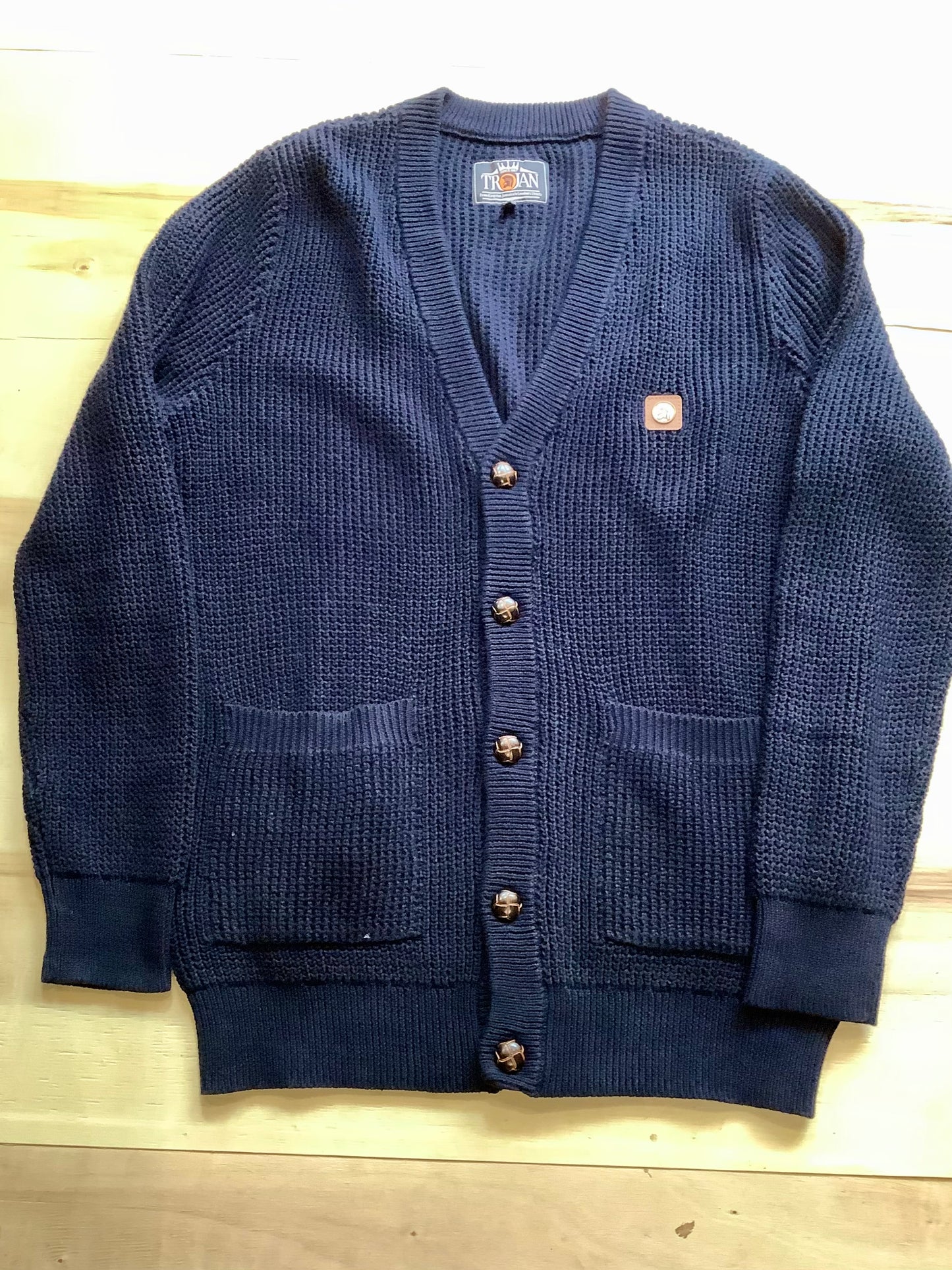 Trojan Waffle Cardigan Tc1020