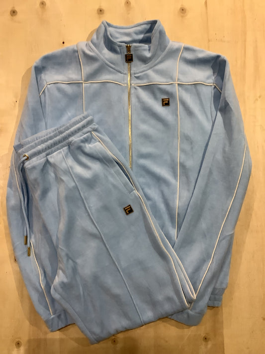 Fila Gold Sims Velour Track Pant - Sky