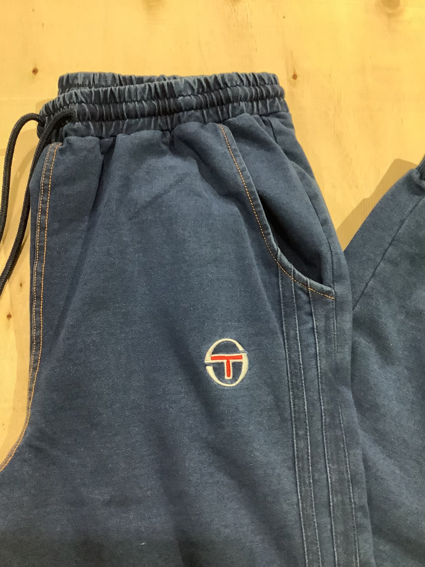 Sergio Damarindo Denim Track Pant - Blue