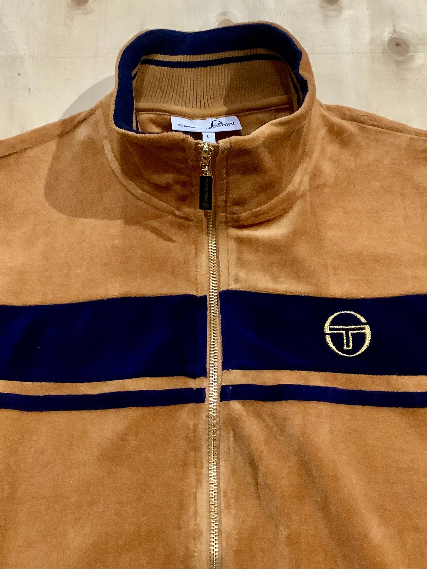 Sergio Damarindo Velour Track Top - Ginger