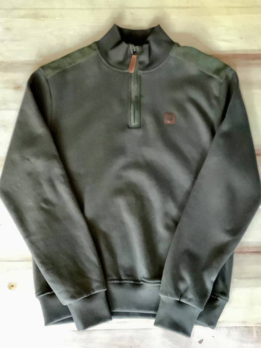 Trojan 1/4 Zip Cord Trim Sweat