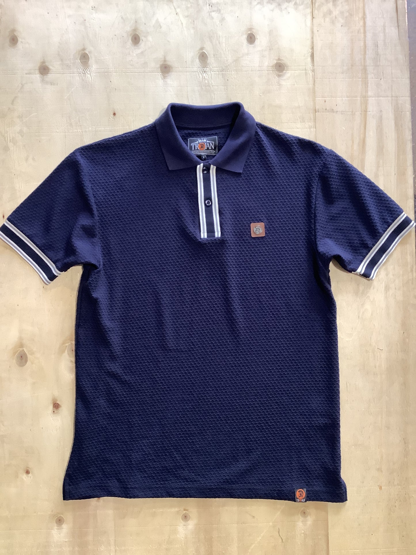 Trojan Geometric Pattern Polo