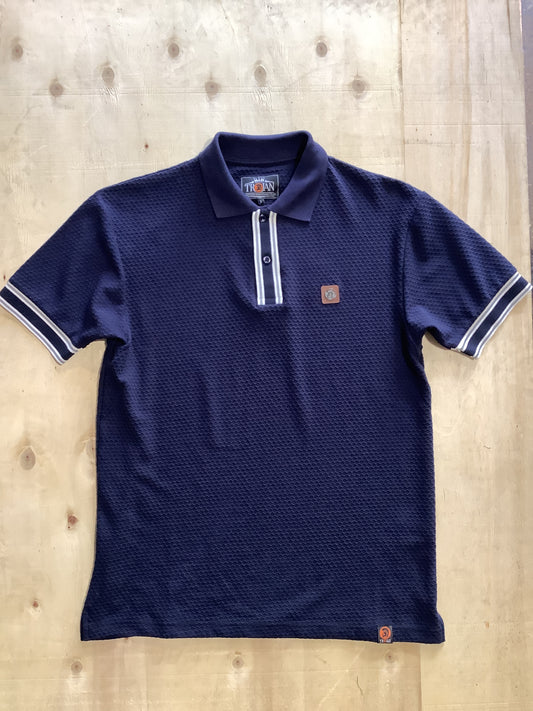 Trojan Geometric Pattern Polo