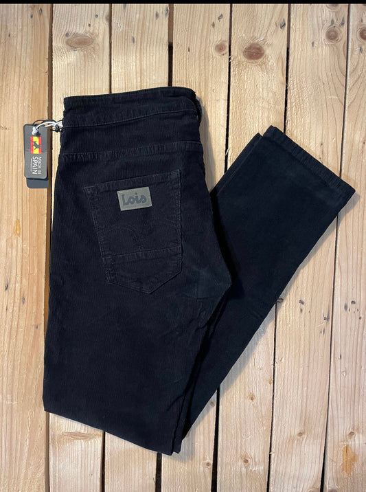 Lois Sierra Cord - Black - folded