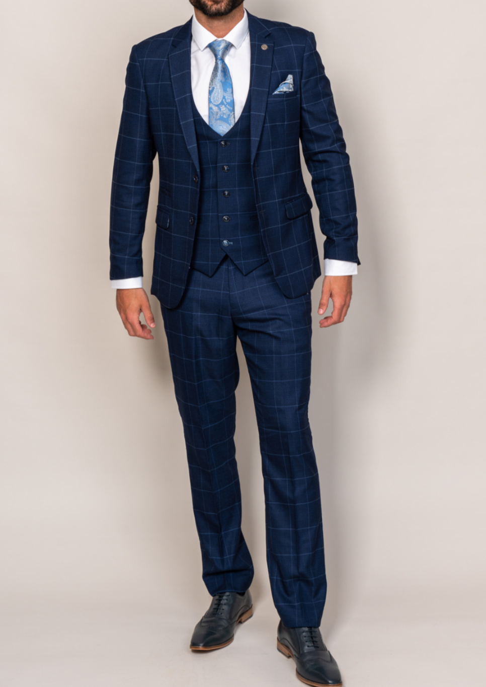 Marc Darcy Edinson Blue 3pc suit