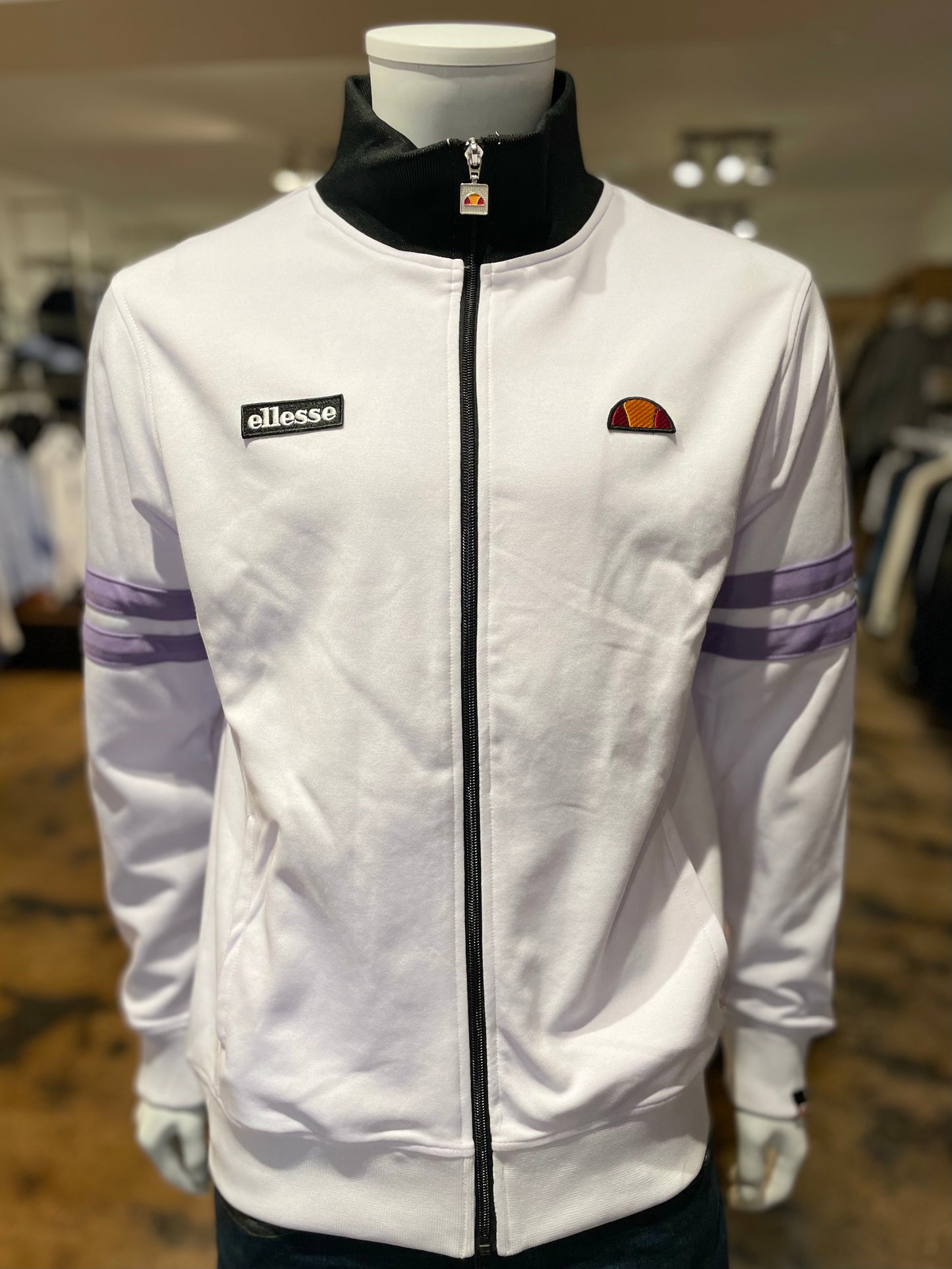 Ellesse Roma track jacket white purple
